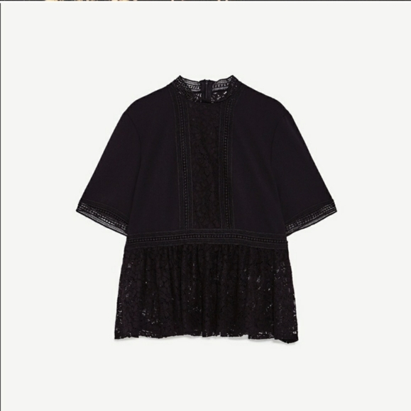 Zara peplum lace top - Picture 4 of 6
